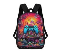 sinyumoney Video Game Odyssey Controller in A Fantasy World Sac À Dos Scolaire Pour Enfants 17 Pouces, Sac À Dos Décontracté Pour Les Voyages, Grand Sac À Dos De Jour Pour Garçons Et Filles 17inch