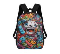 sinyumoney Video Game Skull Chaos Sacs À Dos Scolaires Pour Garçons Et Filles, Sacs À Dos Décontractés Pour Le Sport, Sacs À Dos De Grande Capacité Pour L'école Primaire 17inch