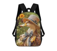 sinyumoney Vintage Duck Sacs À Dos Imprimés En 3D Pour Enfants, Sacs D'école Tendance Pour Garçons, Sacs De Voyage, Sacs Scolaires Pour Élèves Du Primaire 17inch