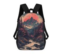 sinyumoney Vintage Landscape Asian Sac À Dos Imprimé En 3D Pour Garçons, Sac D'école Grande Capacité, Sac De Voyage, Sac À Livres, Sac D'école Pour Garçons, Mochila 17inch