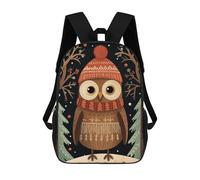 sinyumoney Vintage Owl Xmas Sacs À Dos Pour Enfants, Sac À Dos Scolaire, Sac À Dos Imprimé En 3D Pour Enfants, Sac À Dos De Voyage, Sac À Livres, Sac D'école Pour Enfants 17inch