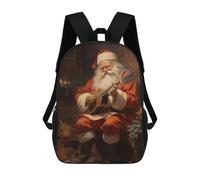 sinyumoney Vintage Santa Claus Xmas Sac À Dos Enfant Fille 3D, Sac D'école, Sac À Dos Pour Tout-petits, Sac À Dos Décontracté, Sac À Livres Tendance 17inch