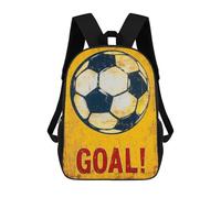 sinyumoney Vintage Soccer Goal Sign Sac À Dos Enfant Fille 3D, Sac D'école, Sac À Dos Pour Tout-petits, Sac À Dos Décontracté, Sac À Livres Tendance 17inch
