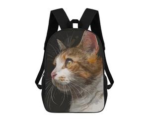 sinyumoney Vintage Vector Cat Sac À Dos Scolaire Imprimé En 3D Pour Garçons Et Filles, Sac À Dos Pour Ordinateur Portable Pour Enfants/étudiants/adultes 17inch