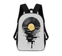 sinyumoney Vinyl Melt Music Sunset Sacs À Dos Pour Enfants, Cartables Imprimés En 3D, Sacs À Dos Pour Élèves Du Primaire Et Du Collège, Garçons Et Filles 17inch