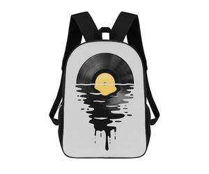 sinyumoney Vinyl Melt Music Sunset Sacs À Dos Pour Enfants, Cartables Imprimés En 3D, Sacs À Dos Pour Élèves Du Primaire Et Du Collège, Garçons Et Filles 17inch