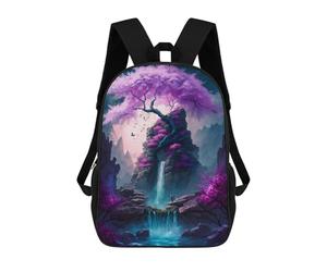 sinyumoney Violet Magical Tree Sacs À Dos Pour Enfants 17inch Sac À Dos Scolaire, Sac Imprimé En 3D, Cartable Pour Enfants, Sac De Voyage, Sac À Dos Garçon Fille, Sac D'école Pour Enfants