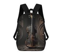 sinyumoney Violin Music Art Sac À Dos Scolaire Pour Adolescents, Imprimé En 3D, Ajustable, À Poches Tendance, Pour Enfants, Garçons, Filles, Étudiants Et Adolescents 17inch