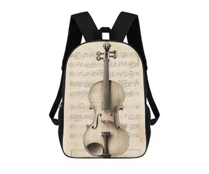 sinyumoney Violin Sheet Music Sac À Dos Enfant, Cartable Imprimé En 3D Pour Garçons Et Adolescents 17inch