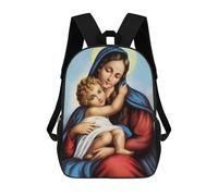 sinyumoney Virgin Mary 3 Sac À Dos Scolaire Pour Filles Et Garçons, Grande Capacité, Léger, Pour Enfants Et Étudiants 17inch