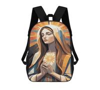 sinyumoney Virgin Mary Digital Art Sacs À Dos Pour Enfants, Sac À Dos Scolaire, Sac À Dos Imprimé En 3D Pour Enfants, Sac À Dos De Voyage, Sac À Livres, Sac D'école Pour Enfants 17inch