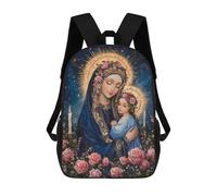 sinyumoney Virgin Mary with Child Painting 17inch Sac À Dos Scolaire Imprimé En 3D Pour Enfants, Style Décontracté Et Tendance, Idéal Pour Les Voyages Et Les Études.
