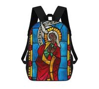 sinyumoney Virgin of The Annunciation Sac À Dos Scolaire Imprimé En 3D, Sac À Dos Décontracté Pour Enfants, Sac D'école Imprimé En 3D Pour Garçons, Primaire Et Collège 17inch