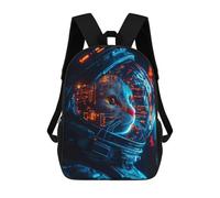 sinyumoney Visionary Cat Astronaut Sacs À Dos Imprimés En 3D Pour Enfants, Sacs D'école Tendance Pour Garçons, Sacs De Voyage, Sacs Scolaires Pour Élèves Du Primaire 17inch