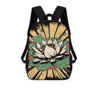 sinyumoney Vivid Lotus Flower Pop Art Sac À Dos Scolaire Pour Enfants, Sac D'école Imprimé En 3D, Sac D'école Tendance Pour Garçons, Élèves Du Primaire Et Du Collège 17inch