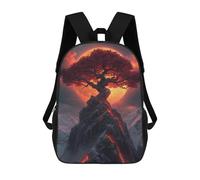 sinyumoney Volcanic Tree Under Fiery Sky Sacs À Dos Scolaires Pour Enfants, Sac D'école Imprimé En 3D Pour Garçons, Élèves Du Primaire Et Du Collège 17inch
