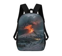 sinyumoney Volcano Eruption in Winter-1 Sacs À Dos Scolaires Pour Garçons Et Filles, Sacs À Dos Décontractés Pour Le Sport, Sacs À Dos De Grande Capacité Pour L'école Primaire 17inch