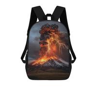sinyumoney Volcano Eruption with Lightning Strikes-3 Sac À Dos Scolaire Pour Enfants, Sac À Dos De Voyage Décontracté, Grand Sac À Dos Pour Garçons Et Filles 17inch