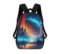 sinyumoney Volcano Planet Oasis Sac À Dos Pour Enfants, Impression 3D, Sac D'école Pour Garçons Et Filles, Sac À Dos Tendance Et Décontracté Pour Écoliers 17inch