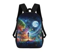 sinyumoney Walk to The Moon 17inch Sac À Dos Scolaire Imprimé En 3D Pour Enfants, Style Décontracté Et Tendance, Idéal Pour Les Voyages Et Les Études.