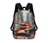 sinyumoney War Tank Sac À Dos Scolaire Pour Enfants 17 Pouces, Sac À Dos Décontracté Pour Les Voyages, Grand Sac À Dos De Jour Pour Garçons Et Filles 17inch
