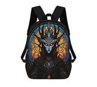 sinyumoney Warlock Stained Glass Sac À Dos Scolaire Imprimé En 3D, Sac À Dos Tendance Pour Enfants, Sac À Dos Pour Garçons, Élèves Du Collège 17inch