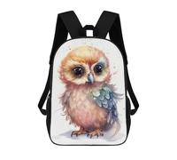 sinyumoney Watercolor Baby Owl Art Sac À Dos Imprimé En 3D Pour Enfants, Sac D'école, Sac De Voyage Grande Capacité, Sac À Livres, Sac À Dos Pour Enfants 17inch