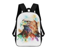 sinyumoney Watercolor Bald Eagle Art Sacs À Dos Pour Enfants, Sac À Dos Scolaire Imprimé En 3D Pour Enfants, Sac À Dos De Voyage, Sac À Livres Pour Enfants 17inch Sac D'école