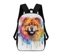 sinyumoney Watercolor Chowchow 17inch Sacs À Dos Scolaires Imprimés En 3D - Sacs À Dos Tendance Pour Garçons Du Primaire Et Du Collège