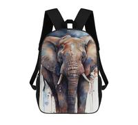 sinyumoney Watercolor Elephant Majesty Sac À Dos Scolaire Pour Enfants, Grand Sac À Dos 3D, Cadeau Pour Enfants 17inch