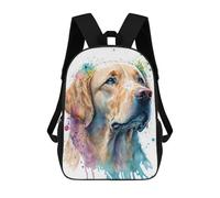 sinyumoney Watercolor Golden Retriever Portrait Sacs À Dos Décontractés Pour Enfants, Sacs D'école Pour Adolescents, Filles Et Garçons, Sacs À Dos Pour Livres 17inch