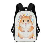 sinyumoney Watercolor Hamster with Colorful Splatters Sacs À Dos Pour Enfants, Cartables, Sacs À Dos Scolaires Imprimés En 3D, Sacs À Dos De Voyage Tendance Pour Enfants (primaire, Collège) 17inch
