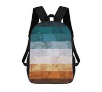 sinyumoney Watercolor Landscape 14 Sac À Dos Scolaire Imprimé En 3D, Sac À Dos Décontracté Pour Enfants, Sac D'école Imprimé En 3D Pour Garçons, Primaire Et Collège 17inch