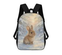sinyumoney Watercolor Rabbit in Winter Forest Sac À Dos, Cartable Imprimé En 3D, Sac À Goûter, Sac À Dos De Voyage, Sac À Dos Entre Amis, Sac À Dos Scolaire Pour Filles Et Garçons 17inch