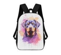 sinyumoney Watercolor Rottweiler Art Sac À Dos Scolaire Pour Filles Et Garçons, Grand Sac À Dos Léger Pour Enfants Et Étudiants 17inch