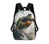 sinyumoney Watercolor Sea Turtle Sac À Dos Scolaire Imprimé En 3D Pour Garçons Et Filles, Sac À Dos Pour Ordinateur Portable Pour Enfants/étudiants/adultes 17inch