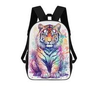 sinyumoney Watercolor Tiger Painting Sac À Dos Imprimé En 3D Pour Garçons, Sac D'école Grande Capacité, Sac De Voyage, Sac À Livres, Sac D'école Pour Garçons, Mochila 17inch