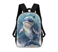 sinyumoney Watercolor Whale Illustration Sac À Dos Enfant Tendance Et Amusant, Sac À Dos Pour Garçons Et Adolescents, Sac D'école Imprimé En 3D Pour Garçons 17inch