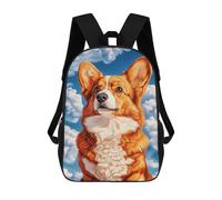 sinyumoney Welsh Corgi Against Blue Sky Sac À Dos Scolaire Grand Format, Résistant À L'eau, Pour Ordinateur Portable, Idéal Pour L'école, Le Travail Et Les Voyages 17inch