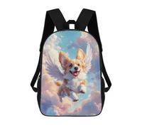 sinyumoney Welsh Corgi with Angel Wings A Heartfelt Memorial Print Sac À Dos Enfant Fille 3D, Sac D'école, Sac À Dos Pour Tout-petits, Sac À Dos Décontracté, Sac À Livres Tendance 17inch