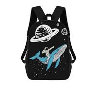 sinyumoney Whale And Astronaut Sacs À Dos Imprimés En 3D Pour Enfants, Sacs D'école Tendance Pour Garçons, Sacs De Voyage, Sacs Scolaires Pour Élèves Du Primaire 17inch