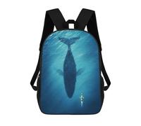 sinyumoney Whale And Kayak Underwater Encounter Sacs À Dos Imprimés En 3D Pour Enfants, Sacs D'école Tendance Pour Garçons, Sacs De Voyage, Sacs Scolaires Pour Élèves Du Primaire 17inch