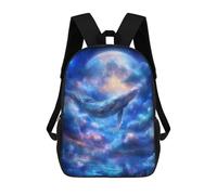 sinyumoney Whale Dream Fantasy Art Sacs À Dos Tendance Imprimés En 3D 17inch Sac D'école Décontracté Pour Enfants, Garçons, Élèves Du Primaire Et Du Collège
