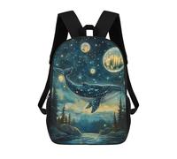 sinyumoney Whale Dreams in Bubble Forest Sacs À Dos Pour Enfants, Sac À Dos Scolaire Imprimé En 3D Pour Enfants, Sac À Dos De Voyage, Sac À Livres Pour Enfants 17inch Sac D'école
