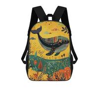 sinyumoney Whale in Autumn Forest-4 Sacs À Dos Pour Enfants, Sac À Dos Scolaire Imprimé En 3D Pour Enfants, Sac À Dos De Voyage, Sac À Livres Pour Enfants 17inch Sac D'école