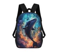 sinyumoney Whale in Cosmic Dance Sacs À Dos Décontractés Pour Enfants, Sacs D'école Pour Adolescents, Filles Et Garçons, Sacs À Dos Pour Livres 17inch
