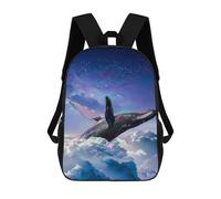 sinyumoney Whale in Cosmic Sky Sac À Dos Imprimé 3D Pour Enfants, Sac À Dos Léger Pour Écoliers Et Écoliers, Sac À Goûter Pour La Crèche 17inch