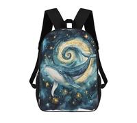 sinyumoney Whale in Cosmic Spiral Sac À Dos Scolaire Imprimé En 3D, Sac À Dos Tendance Pour Enfants, Sac À Dos Pour Garçons, Élèves Du Collège 17inch