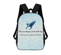 sinyumoney Whale in Ocean with Quote Sacs À Dos Pour Enfants, Cartables Imprimés En 3D, Sacs À Dos Pour Élèves Du Primaire Et Du Collège (garçons Et Filles) 17inch