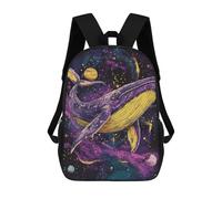 sinyumoney Whale in Space Art Print-6 Sac À Dos En Peluche À Motif Dessin Animé, Sac À Dos 3D Pour Enfants, Idée Cadeau D'anniversaire Pour Garçons Et Filles 17inch